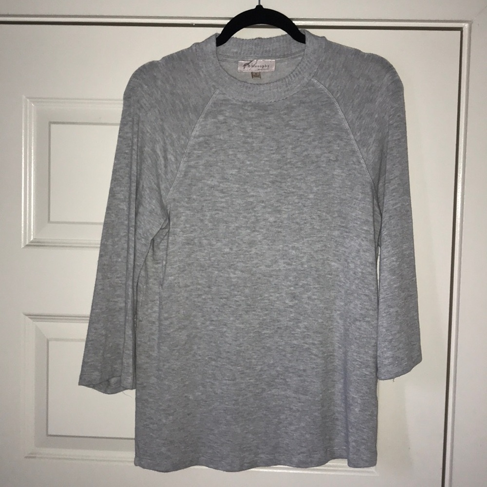 Soft philosophy sweater. Heather gray.